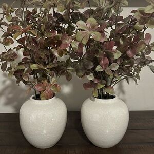 17” faux rusted leaf arrangements (2) Hearth and Hand